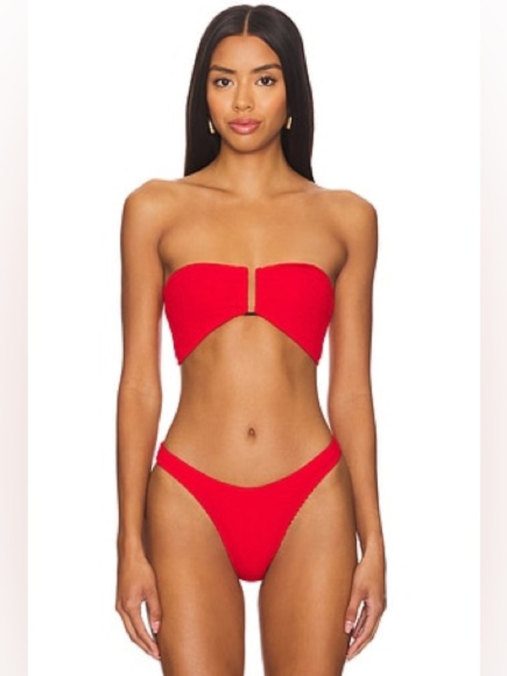Blake Bandeau Bikini set in Baywatch Red Eco BOND EYE